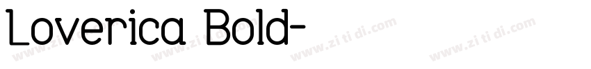 Loverica Bold字体转换